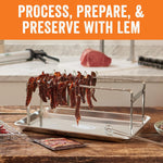Products Jerky Hanger with 9 Skewers, Backwoods Jerky Seasoning | Bundle Includes Stainless Steel Folding Rack for Oven or Smoker plus Backwoods Original Jerky Seasoning for Homemade Jerky
