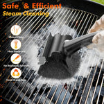 BBQ Grill Brush Bristle Free - Grill Cleaner Brush with Replaceable Heads for Cast Iron/Stainless Steel Porcelain/Gas/Charcoal Grates, Safe Grill Brush for Outdoor Grill, Grill Scraper Cleaning Brush