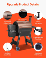 VEVOR 575 sq. in. 8-in-1 Pellet Grill & Smoker — WiFi