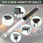 14-Inch Long Stainless Steel Grill Grate Scraper Cleaner | Long Handle, Universal Fit, Grill Grate Accessory, BBQ Barbecue Cleaning Gadgets, Heat-Resistant, Easy to Store and Clean