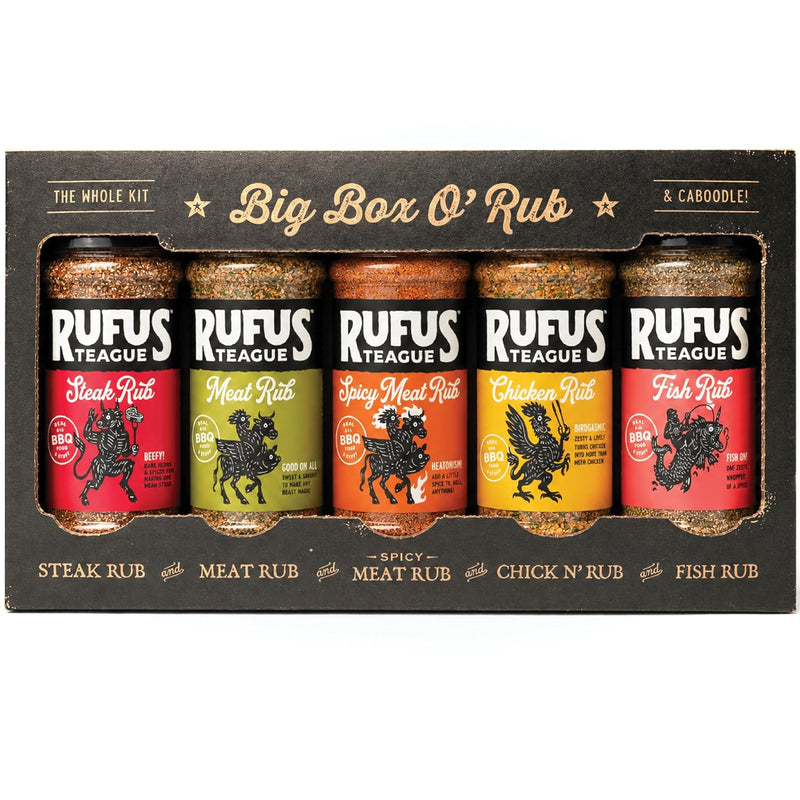 BBQ Seasoning Gift Set, Big Box O' Rubs, 5 Flavor Spice Set | Big Box O' Rub BBQ Dry Rub for Smoking and Grilling Meat, Gifts for Men Who like Grilling, Great Flavor, Great Gift Idea