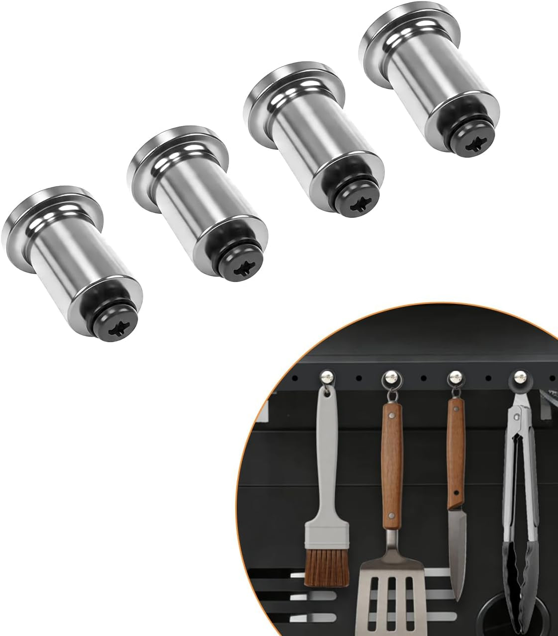 Grill Tool Hooks, 4-Pack