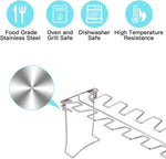 14 Slots Stainless Steel Chicken Lollipop Rack with Drip Tray | Fits Drumstick Wing Chicken Leg Holder Heavy Duty Roaster Stand for Smoker Grill Oven Essential BBQ Picnic Accessories