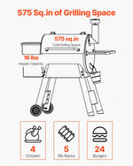 VEVOR 575 sq. in. 8-in-1 Pellet Grill & Smoker — WiFi