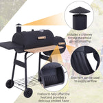 Outsunny 48" Charcoal Grill & Offset Smoker